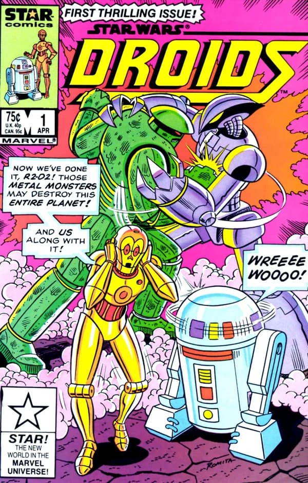 Обложка комикса Дроиды (Star Wars: Droids), Marvel Comics, 1986–1987.