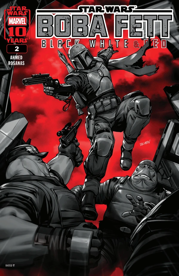 Обложка выпуска #2 Boba Fett — Black, White & Red 2, 29 окт 2025.