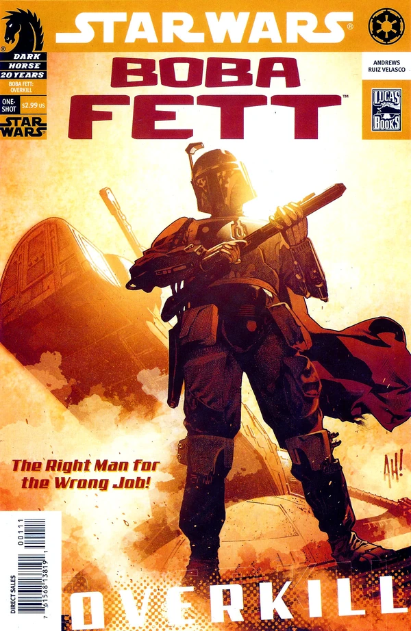 Обложка выпуска «Boba Fett: Overkill», 12 апр 2006.