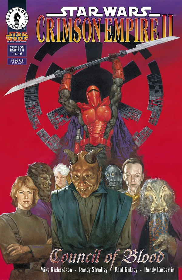 Обложка выпуска #1 Crimson Empire II: Council of Blood 1, 11 ноя 1998.