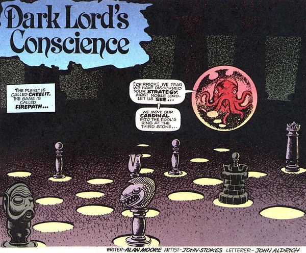 Обложка выпуска «Dark Lord's Conscience», апр 1982.