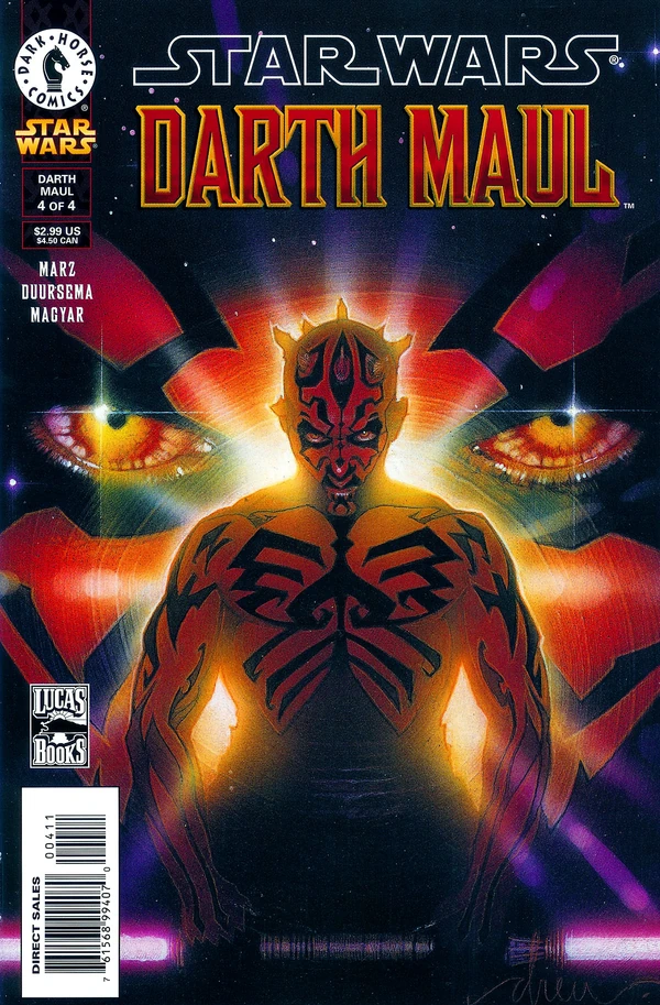 Обложка выпуска #4 Darth Maul 4, 6 дек 2000.