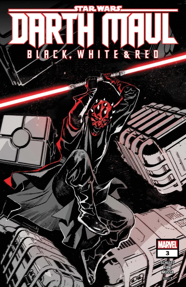 Обложка выпуска #3 Darth Maul – Black, White & Red 3, 26 июн 2024.