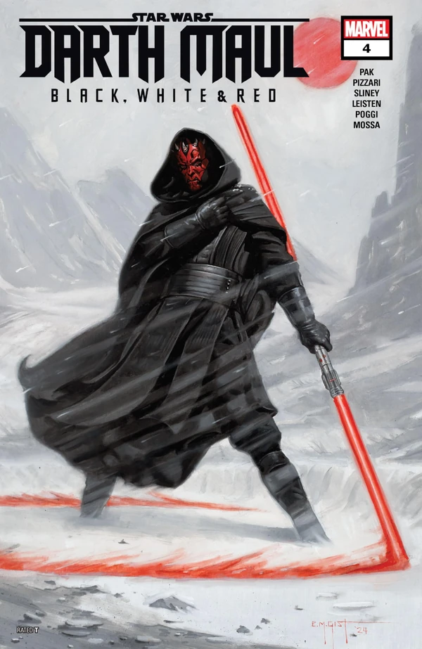 Обложка выпуска #4 Darth Maul – Black, White & Red 4, 31 июл 2024.
