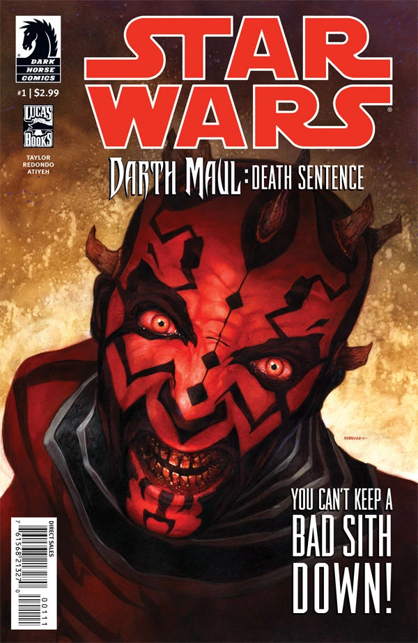 Обложка выпуска #1 Darth Maul — Death Sentence 1, 25 июл 2012.