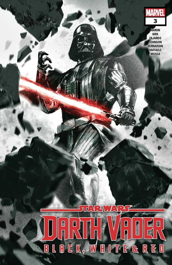 Обложка выпуска #3 Darth Vader – Black, White & Red 3, 28 июн 2023.