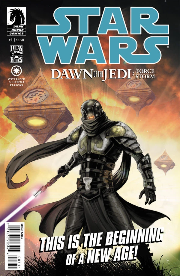Обложка выпуска #1 Dawn of the Jedi: Force Storm 1, 15 фев 2012.