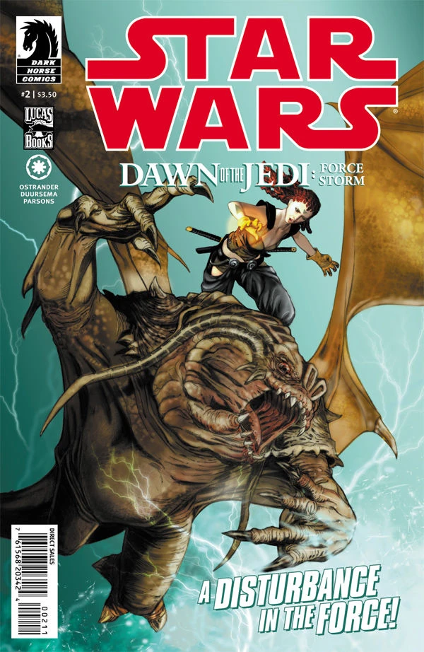 Обложка выпуска #2 Dawn of the Jedi: Force Storm 2, 21 мар 2012.