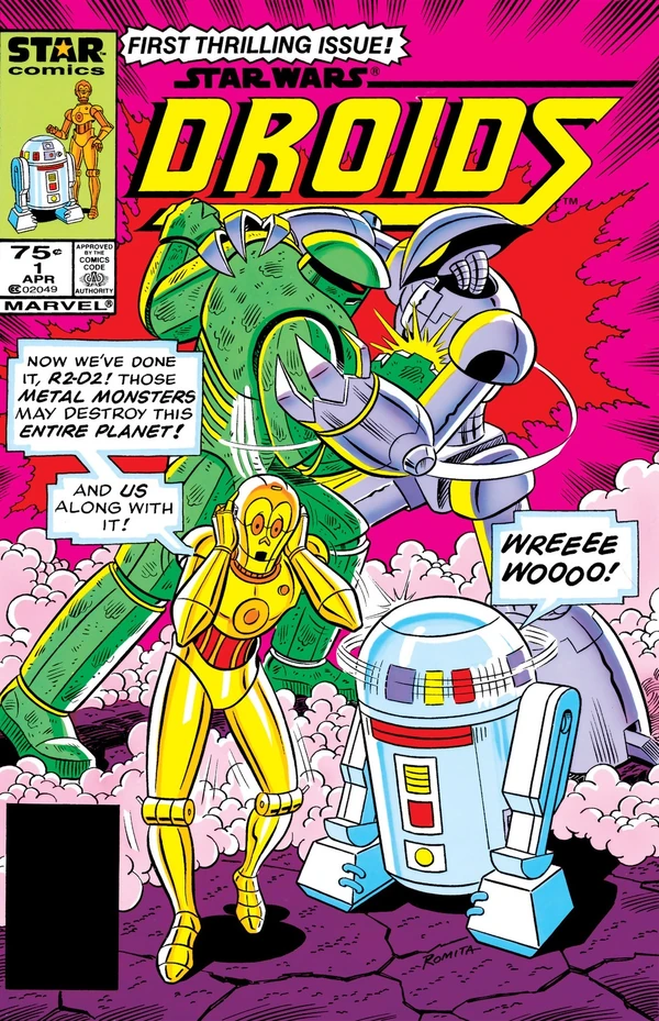 Обложка выпуска #1 Droids 1, фев 1986.