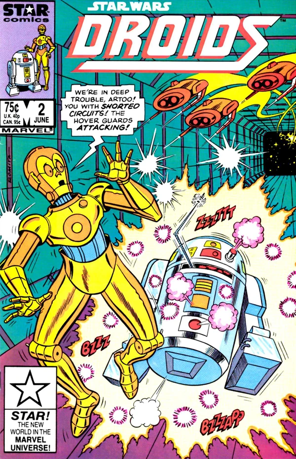 Обложка выпуска #2 Droids 2, 18 мар 1986.