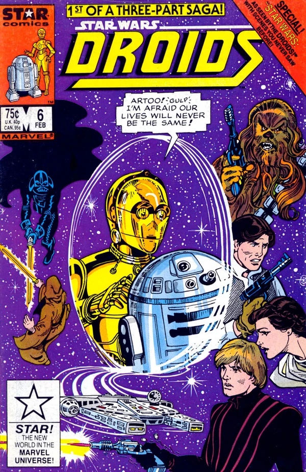 Обложка выпуска «Droids 6», 18 ноя 1986.