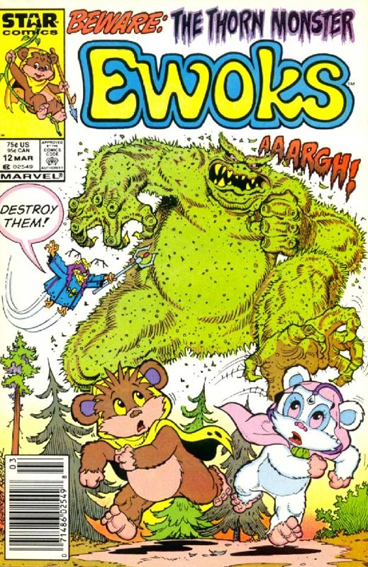 Обложка выпуска #12 Ewoks 12, 2 дек 1986.