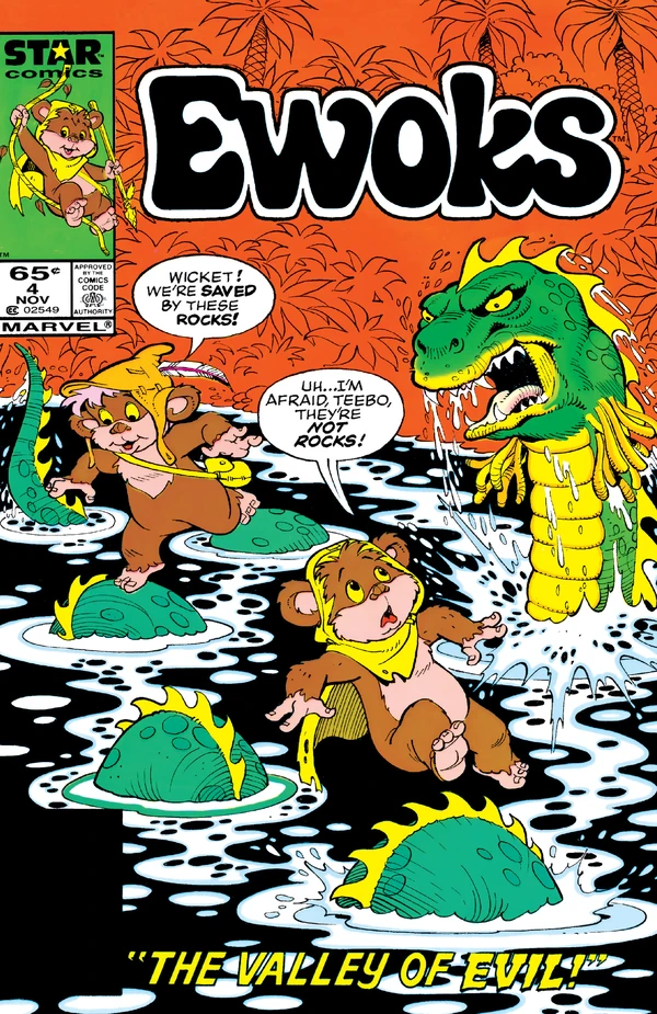 Обложка выпуска #4 Ewoks 4, 30 ноя 1985.