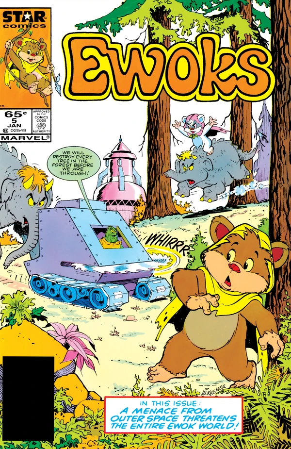 Обложка выпуска #5 Ewoks 5, 1 окт 1985.