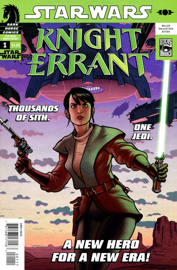 Обложка выпуска #1 Knight Errant 1, 13 окт 2010.