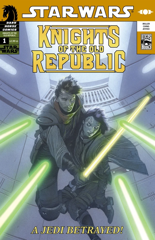 Обложка выпуска #1 Knights of the Old Republic 1, 25 янв 2006.