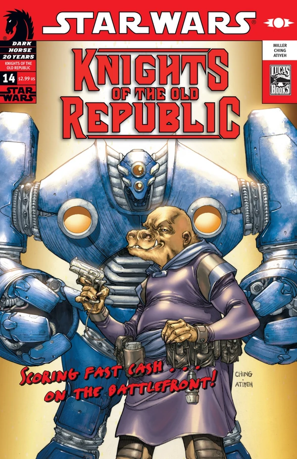 Обложка выпуска #14 Knights of the Old Republic 14, 28 фев 2007.
