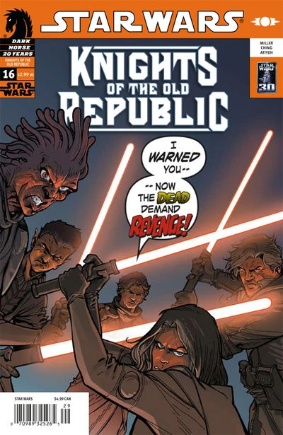 Обложка выпуска #16 Knights of the Old Republic 16, 2 май 2007.