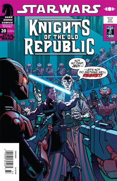 Обложка выпуска #20 Knights of the Old Republic 20, 19 сен 2007.