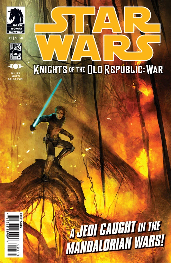 Обложка выпуска #1 Knights of the Old Republic: War 1, 11 янв 2012.
