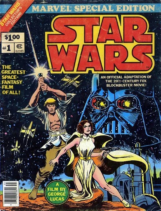 Обложка выпуска #1 Marvel Special Edition Featuring Star Wars 1, июл 1977.