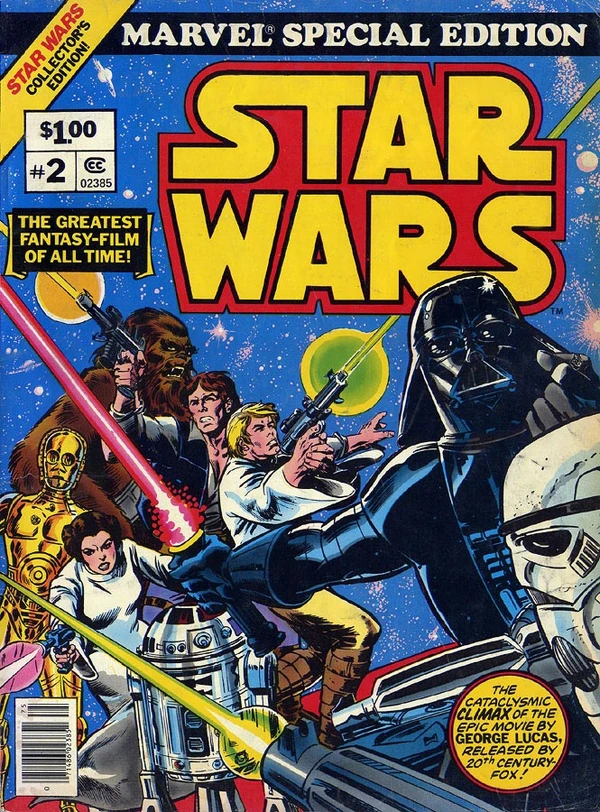 Обложка выпуска #2 Marvel Special Edition Featuring Star Wars 2, окт 1977.