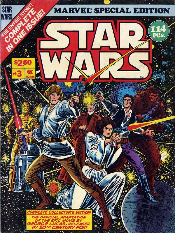 Обложка выпуска #3 Marvel Special Edition Featuring Star Wars 3, июл 1978.