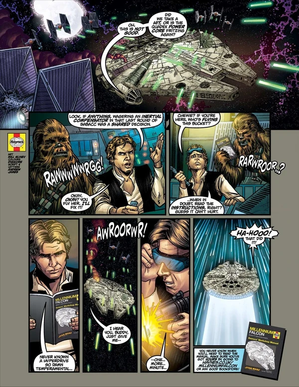 Обложка выпуска «Millennium Falcon Owner's Workshop Manual advertisement», 17 ноя 2011.