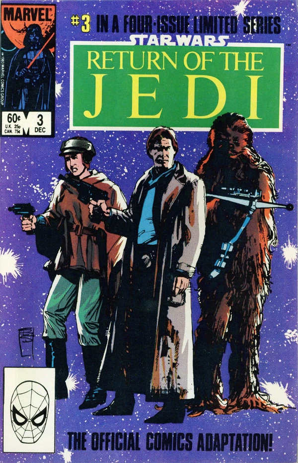 Обложка выпуска #3 Return of the Jedi 3, авг 1983.
