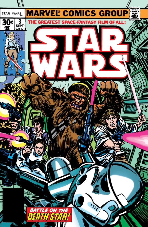 Обложка выпуска #3 Star Wars 3, 7 июн 1977.