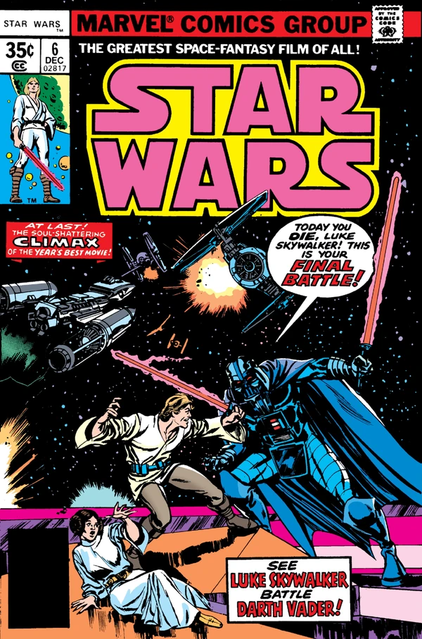 Обложка выпуска #6 Star Wars 6, 13 сен 1977.