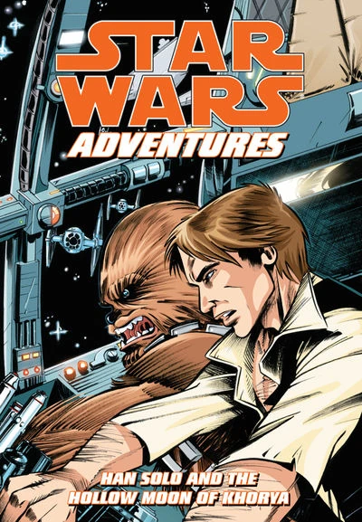Обложка выпуска «Star Wars Adventures: Han Solo and the Hollow Moon of Khorya», 29 апр 2009.