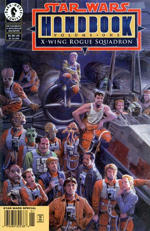 Обложка выпуска #1 Star Wars Handbook 1: X-Wing Rogue Squadron, 1 июл 1998.