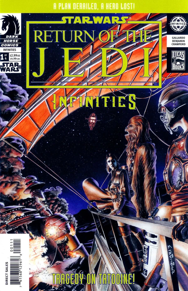 Обложка выпуска #1 Star Wars Infinities: Return of the Jedi 1, 6 ноя 2003.
