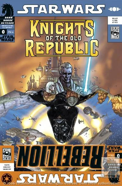 Обложка выпуска #0 Knights of the Old Republic/Rebellion flip-book, 1 мар 2006.