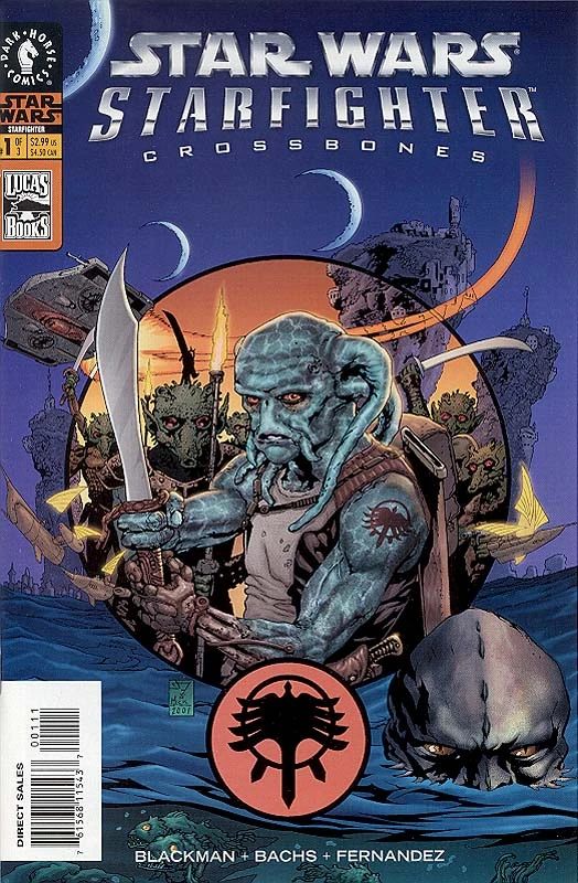 Обложка выпуска #1 Starfighter: Crossbones 1, 9 янв 2002.