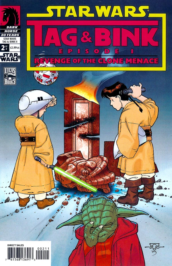 Обложка выпуска #2 Tag & Bink: Revenge of the Clone Menace, 26 апр 2006.