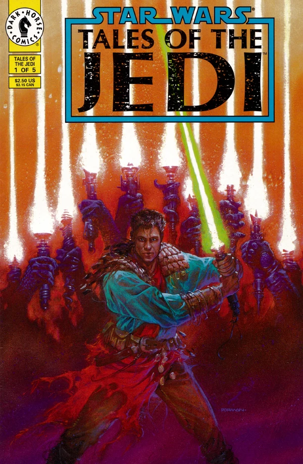 Обложка выпуска #1 Tales of the Jedi 1, 19 окт 1993.
