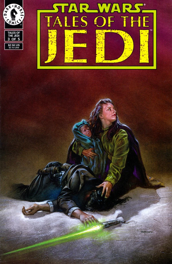 Обложка выпуска #3 Tales of the Jedi 3, 21 дек 1993.