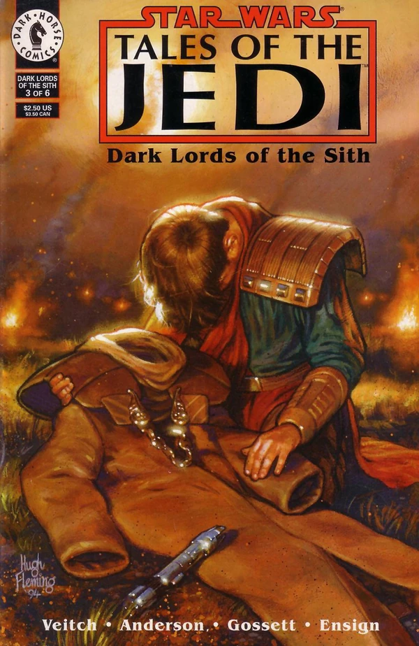 Обложка выпуска #3 Tales of the Jedi – Dark Lords of the Sith 3, 13 дек 1994.
