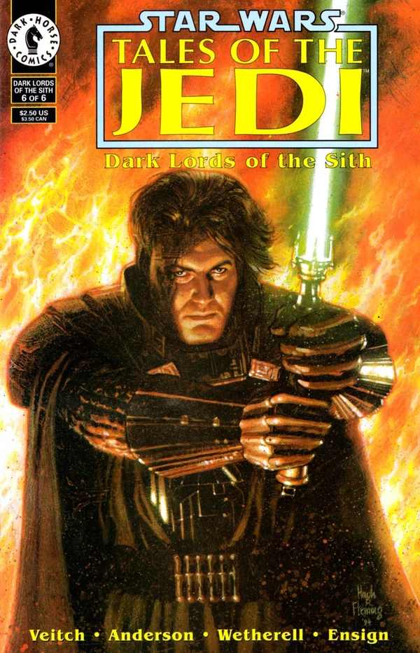 Обложка выпуска #6 Tales of the Jedi – Dark Lords of the Sith 6, 14 мар 1995.