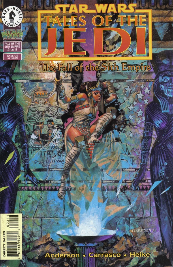 Обложка выпуска #2 Tales of the Jedi – The Fall of the Sith Empire 2, 23 июл 1997.