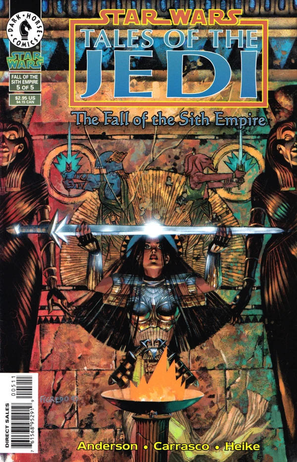 Обложка выпуска #5 Tales of the Jedi – The Fall of the Sith Empire 5, 22 окт 1997.