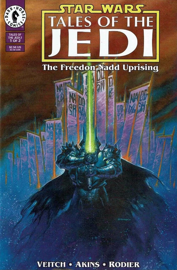 Обложка выпуска #1 Tales of the Jedi – The Freedon Nadd Uprising 1, 2 авг 1994.