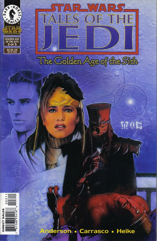 Обложка выпуска #3 Tales of the Jedi – The Golden Age of the Sith 3, 11 дек 1996.