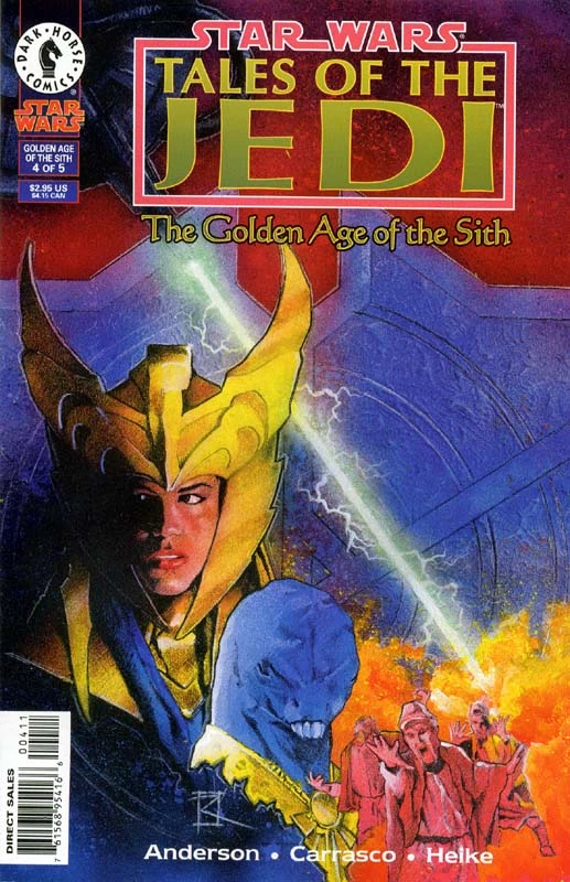 Обложка выпуска #4 Tales of the Jedi – The Golden Age of the Sith 4, 8 янв 1997.