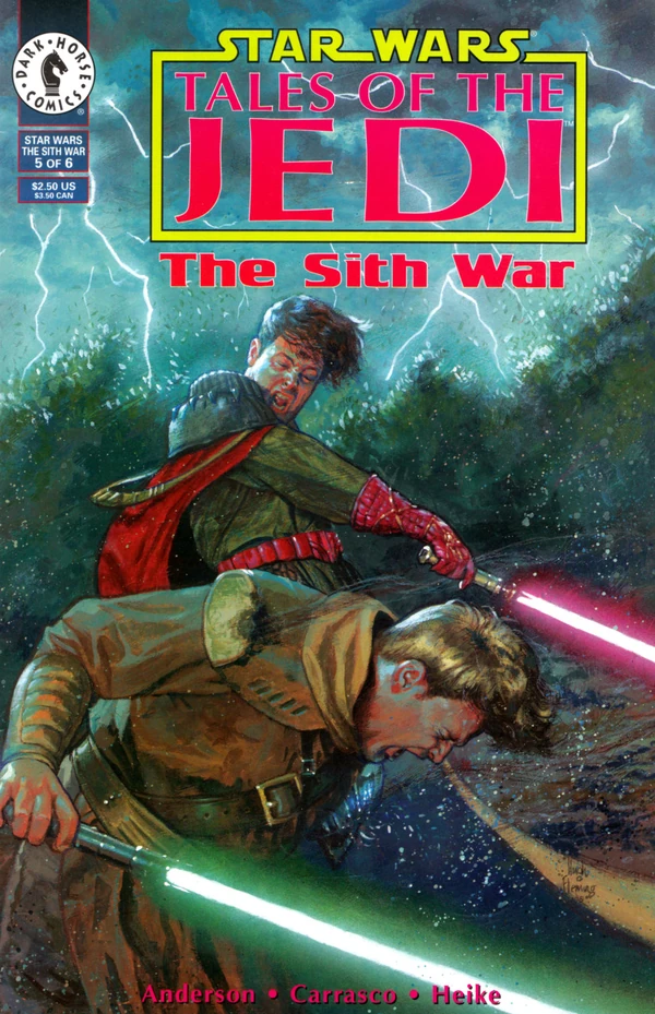 Обложка выпуска #5 Tales of the Jedi – The Sith War 5, 9 дек 1995.