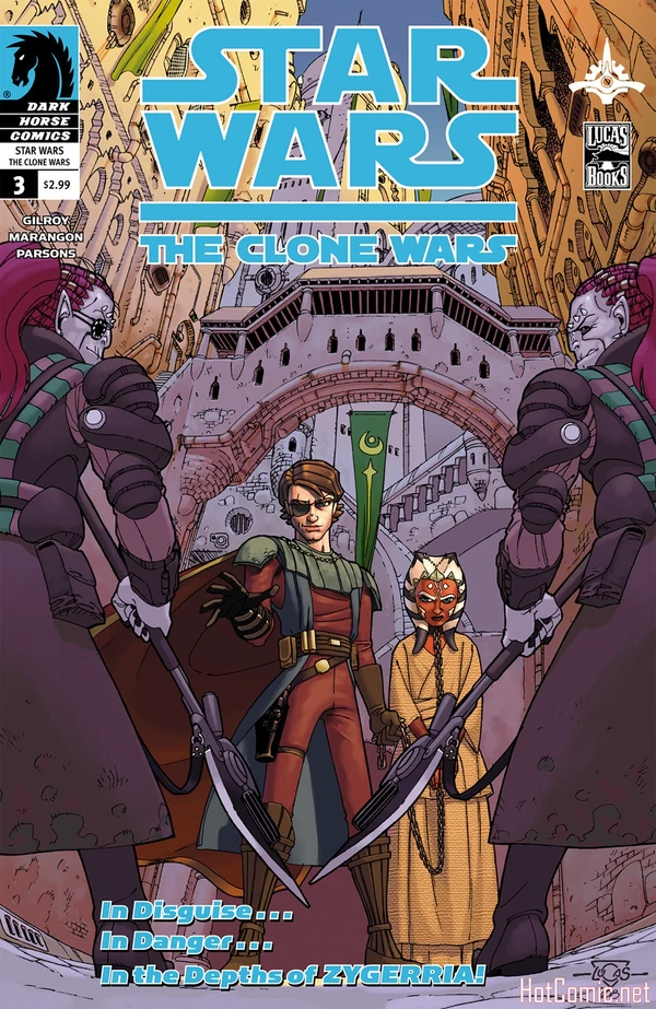 Обложка выпуска #3 The Clone Wars 3, 10 дек 2008.