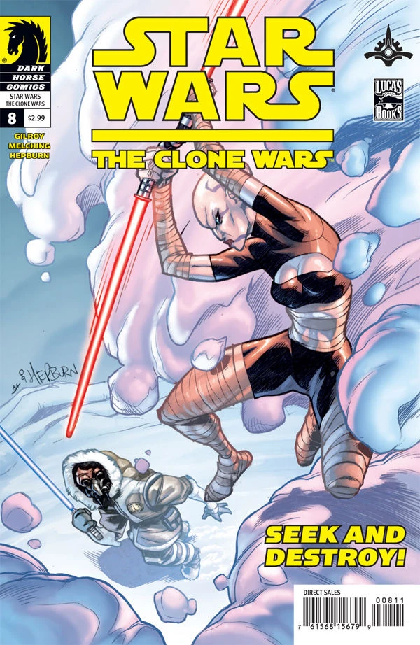 Обложка выпуска #8 The Clone Wars 8, 12 авг 2009.