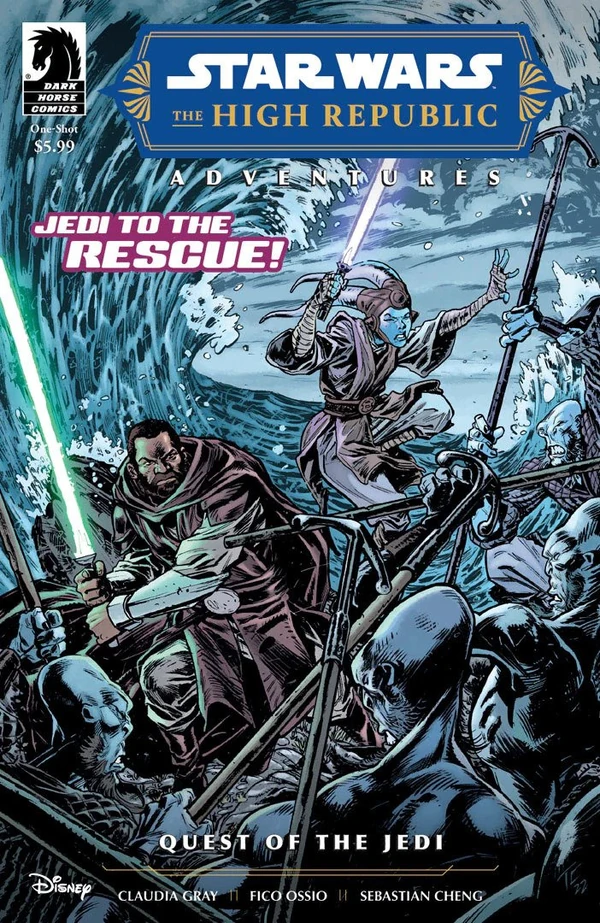Обложка выпуска «The High Republic Adventures: Quest of the Jedi», 26 апр 2023.
